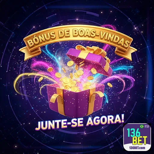 Imagem promocional do 136bet destacando um bônus exclusivo no site de apostas online.