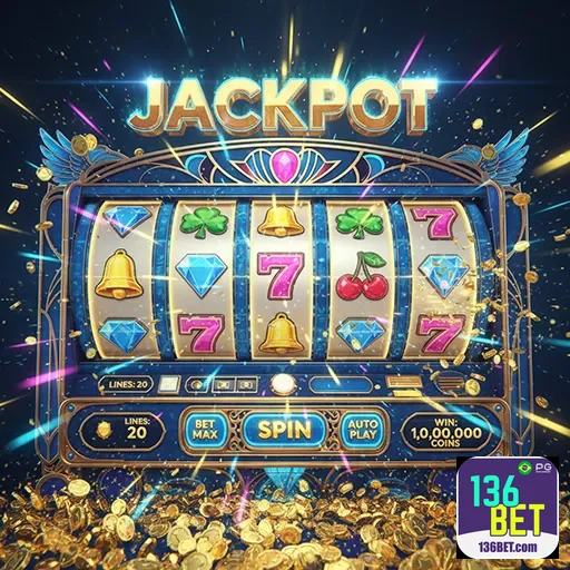 Imagem de jogos de caça-níqueis no 136bet, plataforma de apostas online de slots em destaque.